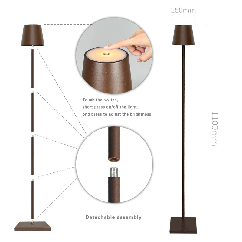 Minimalistische dimmbare Stehleuchte