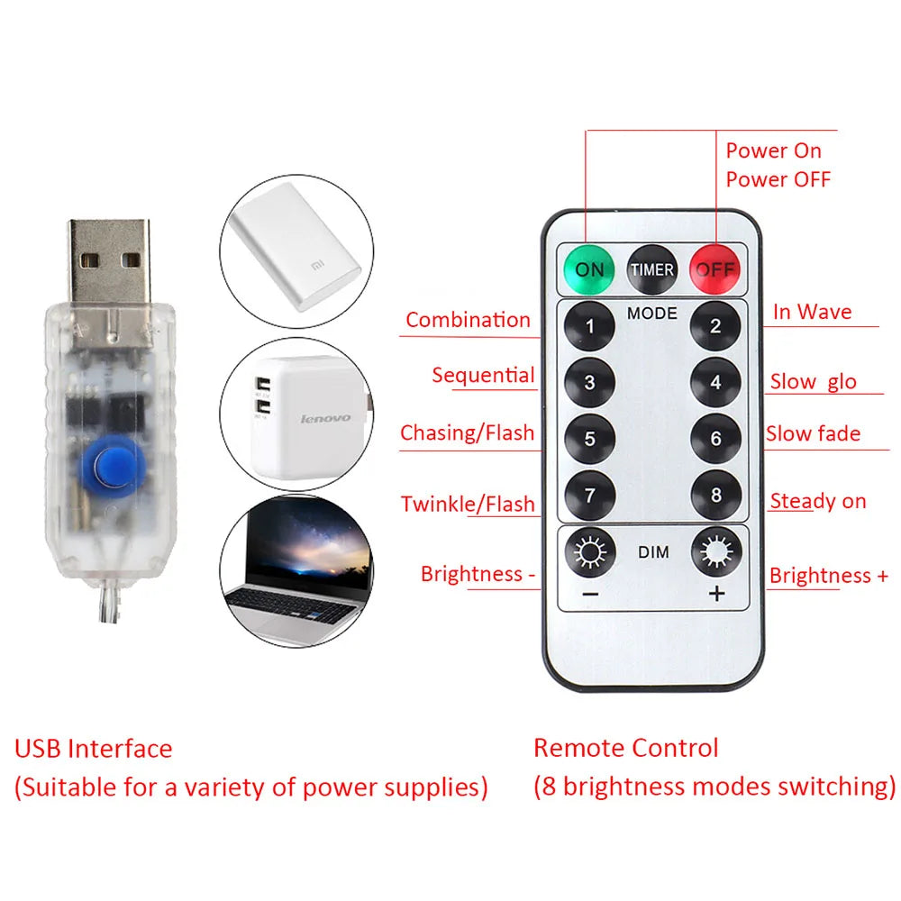 USB-aangedreven LED-lichtgordijn | ALLEEN VANDAAG 50% KORTING