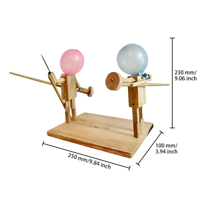 Handgemaakte houten schermpoppengame™ 