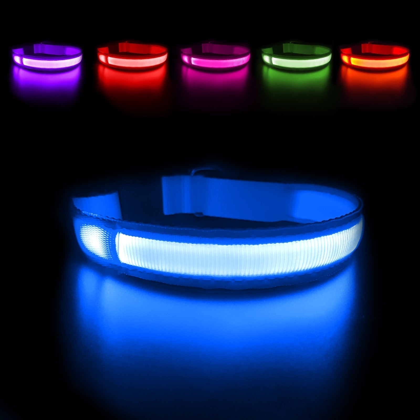 Gloeiende LED-licht hondenhalsband