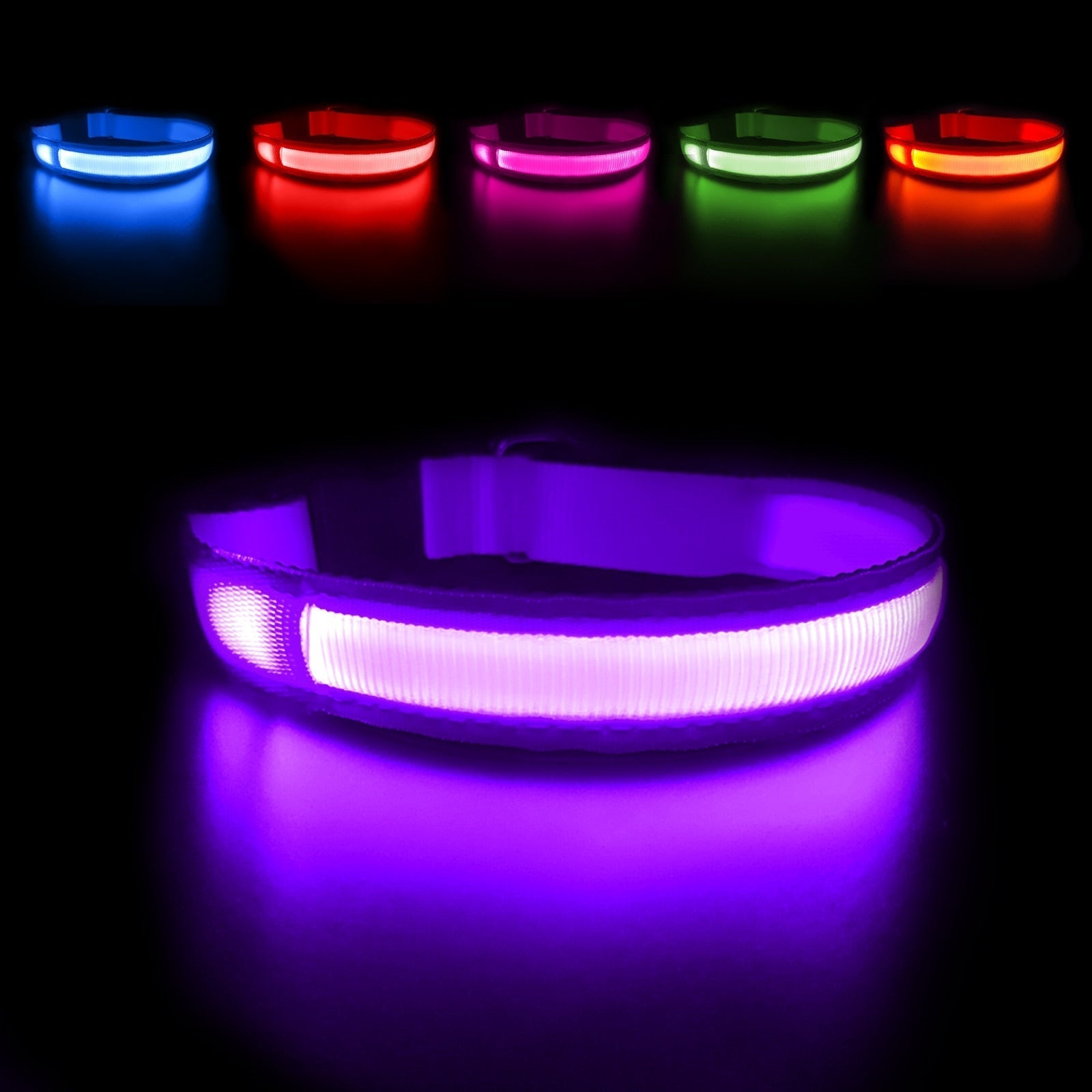 Gloeiende LED-licht hondenhalsband