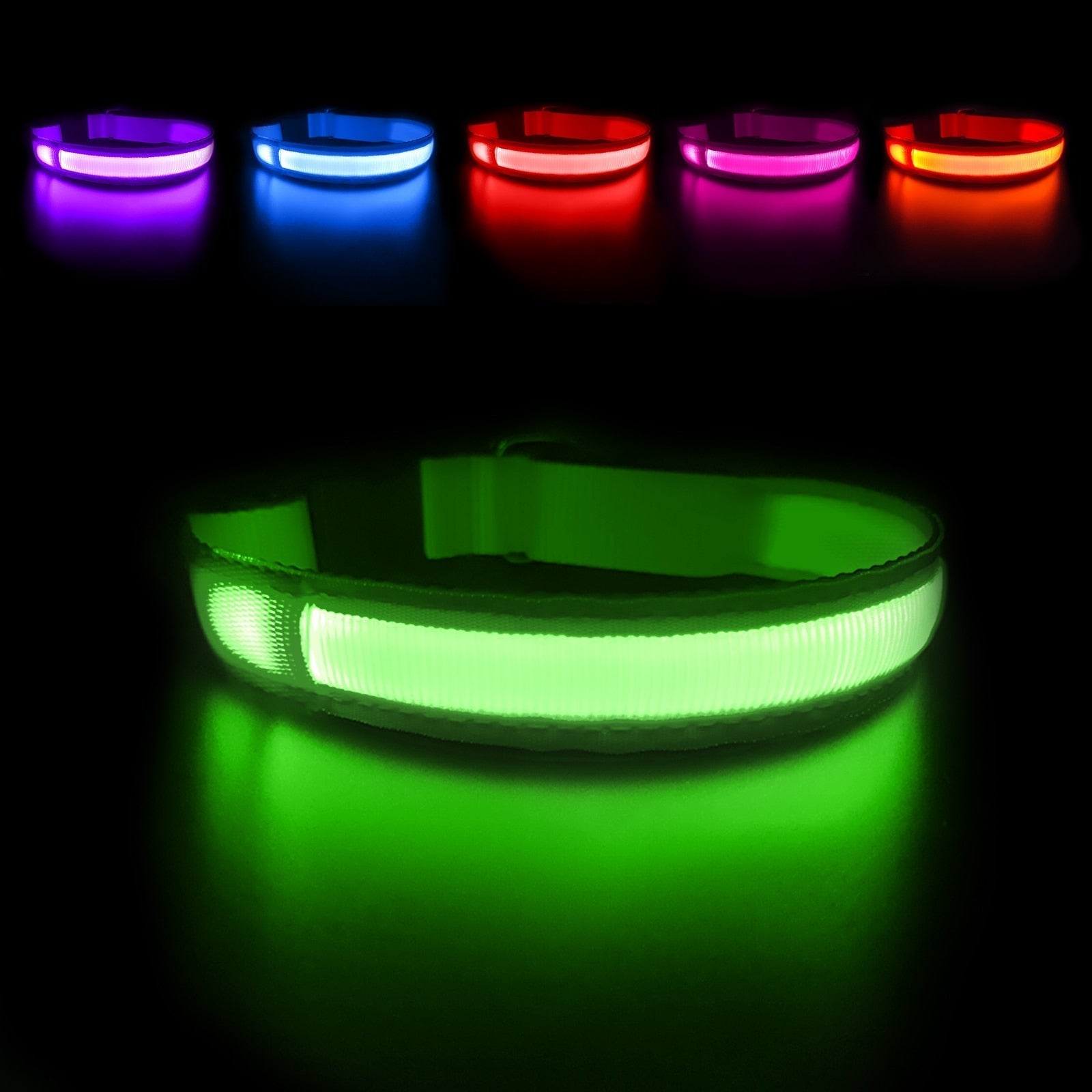 Gloeiende LED-licht hondenhalsband