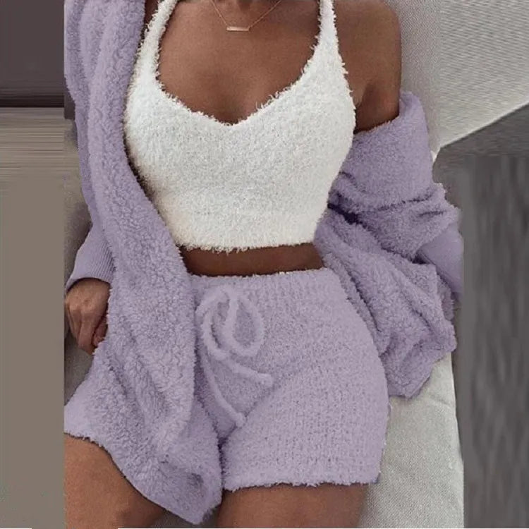 Comfyknit™ | 3-delige pluizige pyjamaset | 50% KORTING