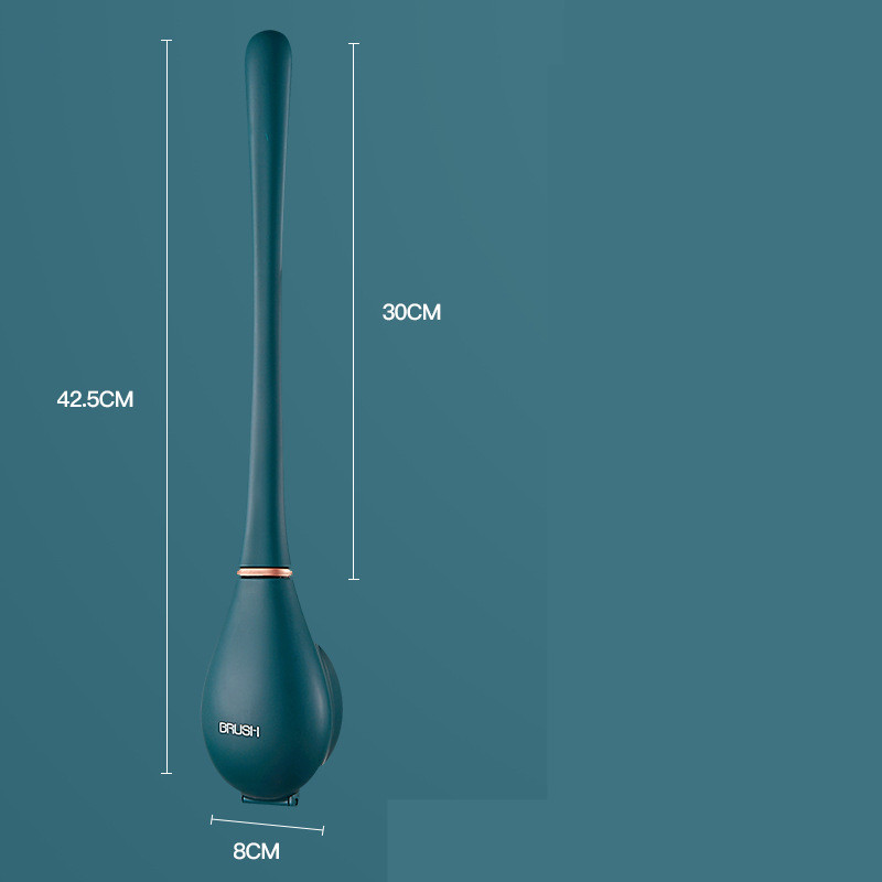 Ontwerperpenseel™ | Siliconen toiletborstel met houder - sneldrogend en hygiënisch