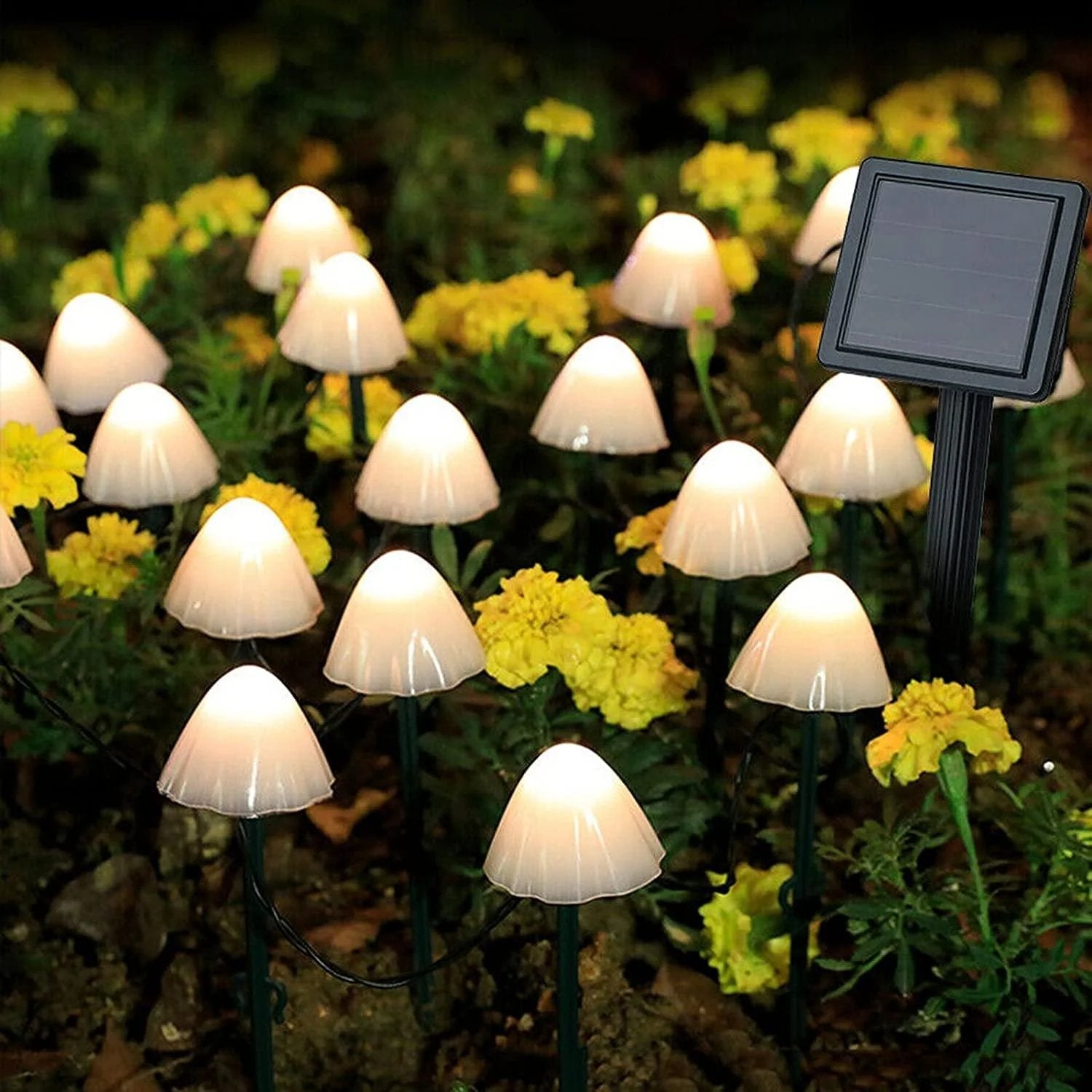 Mini Mushroom Solar Lights - 8 Functies - 4 Kleuren/Warm Wit