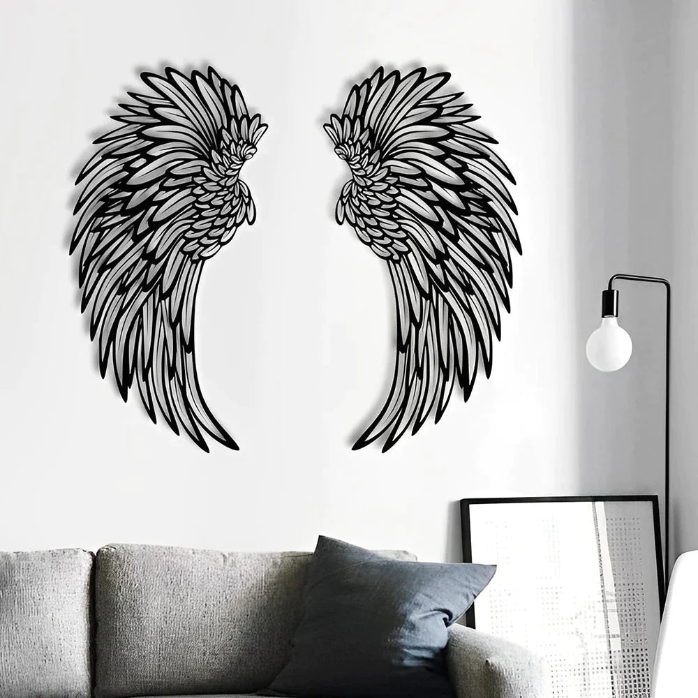 Angelwings - metalen wandkunst met LED-verlichting