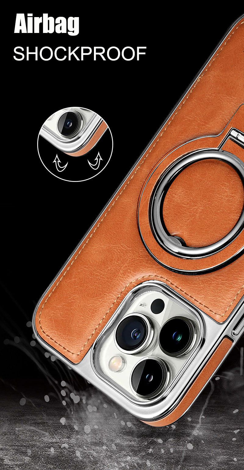 Luxe lederen onzichtbare standaard Magnetic Case™