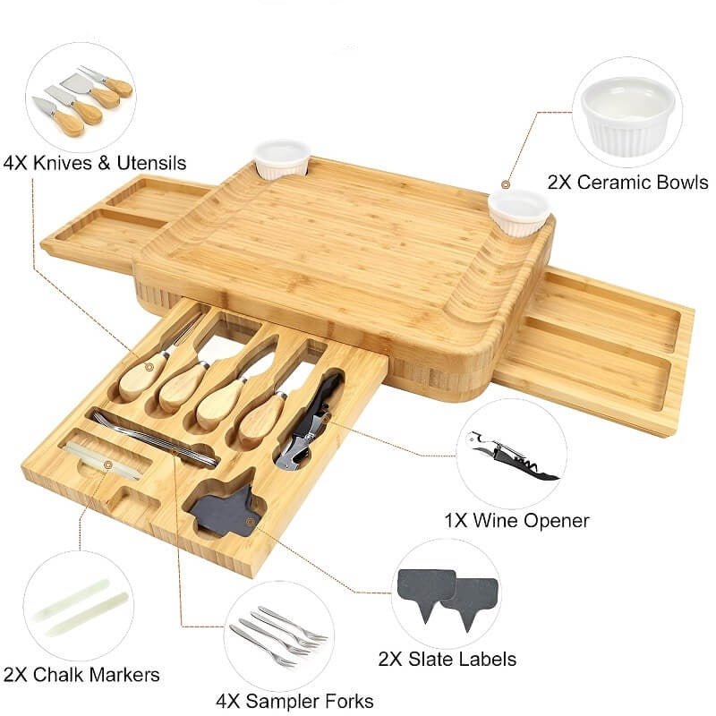 50% korting | CheeseBoard™ houten kaasplankenset